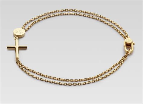 gucci mens gold bracelet with cross|gucci bracelet tiktok.